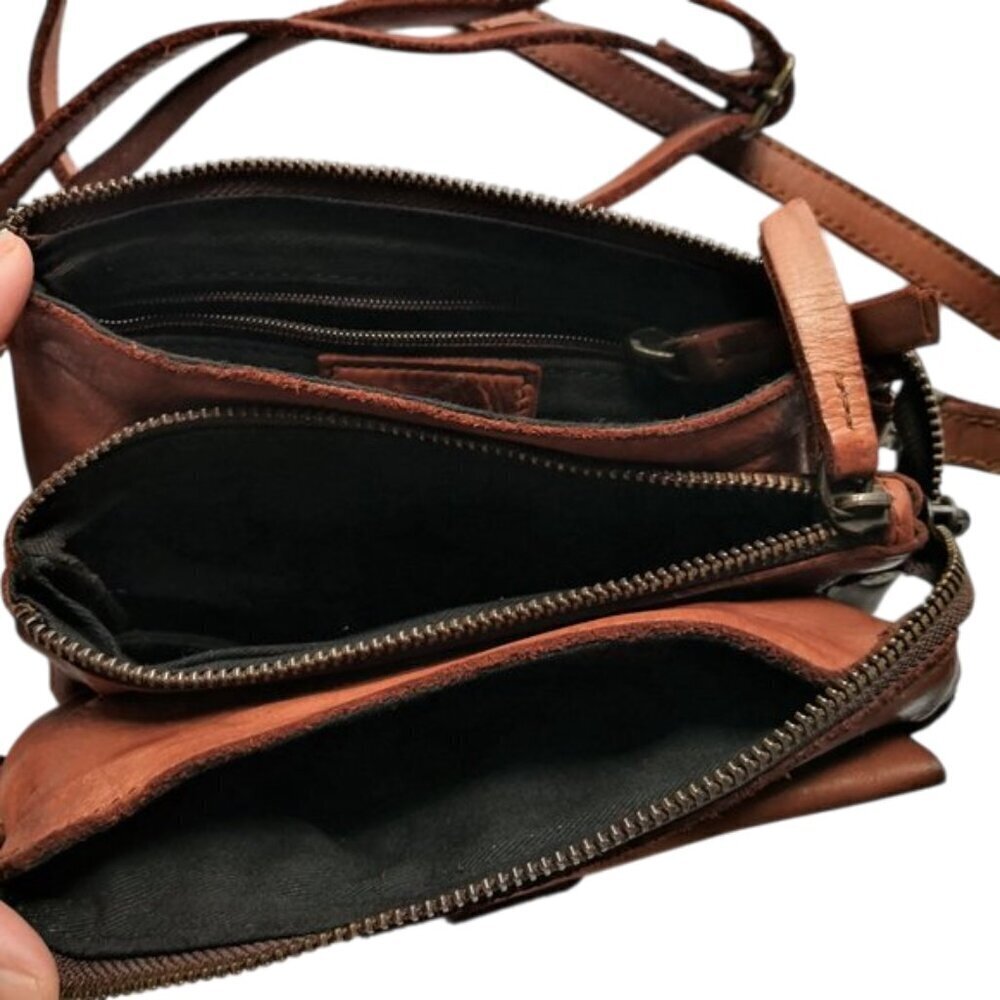 Harbour 2nd Luna Crossbody or Belt Bag in‎ Cognac Genuine Distressed Soft… - Picture 9 of 12